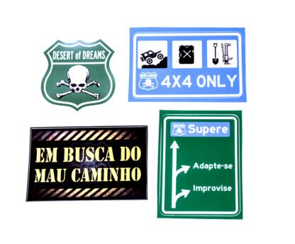 PACOTE COM 4 ADESIVOS